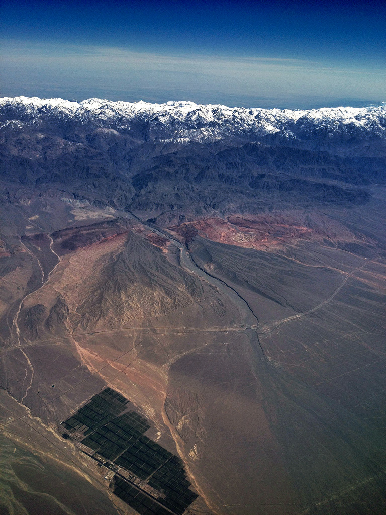 Gobi Desert Aerial view of China Vineyards Gobi Desert Aerial view of China Vineyards